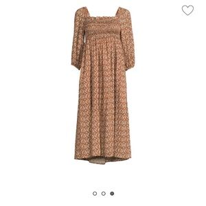 CAARA Floral Brown Maxi Dress